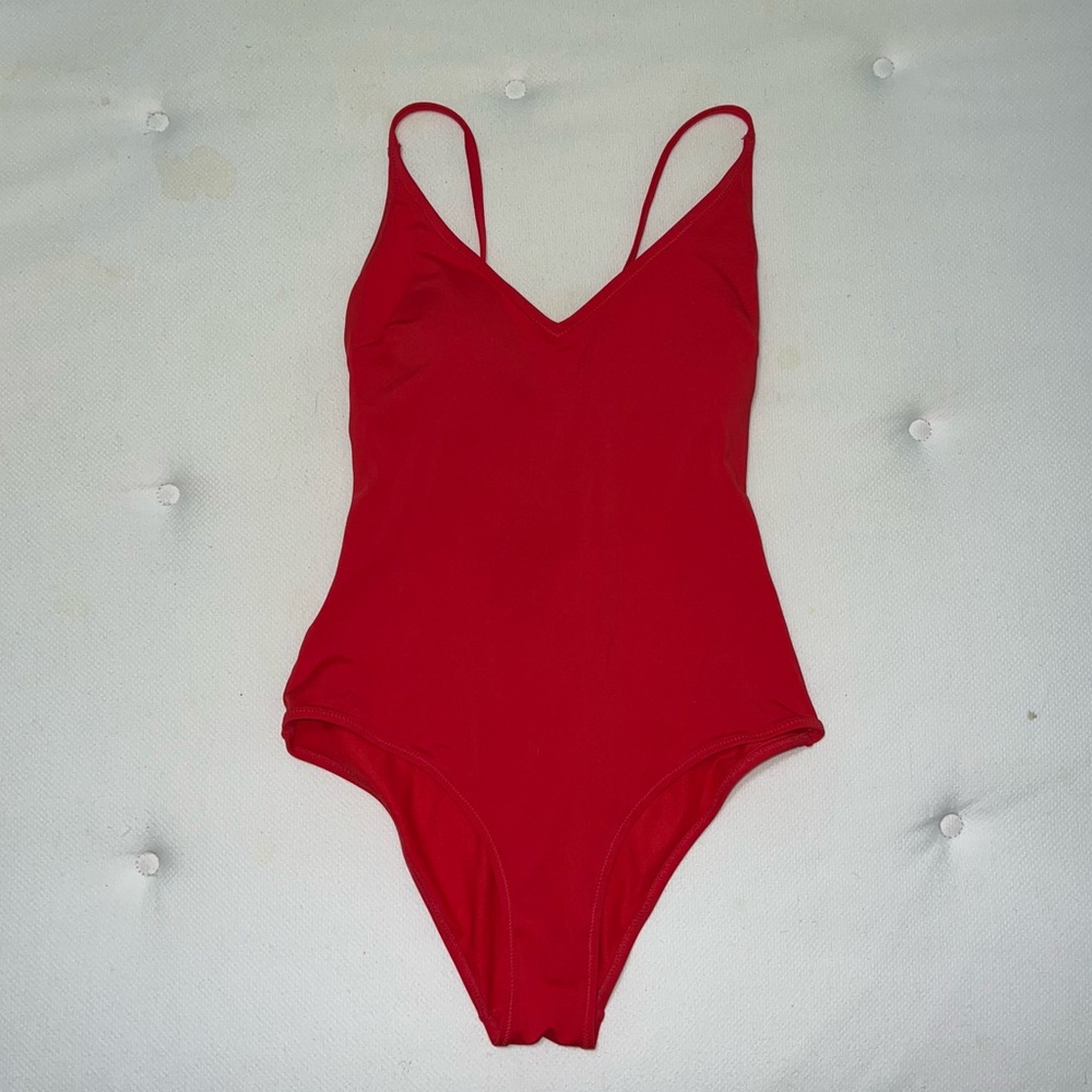 H&M Red One Piece Bathing Suit Swim